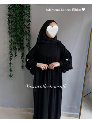 Yüsra Collection Papatya Nakışlı Liza Elbise