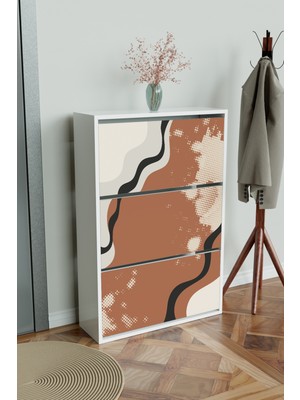 Hediyeler Kapında "abstract Design" 3 Bölmeli Liovian Düşer Kapak Ayakkabılık
