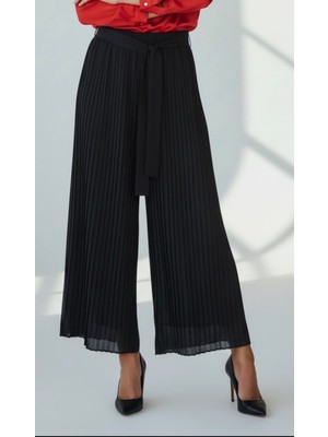 Ferz Büyük Beden Şıfon Pliseli Bol Paca Pantolon