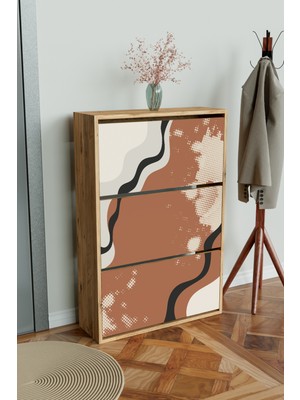 Hediyeler Kapında "abstract Design" 3 Bölmeli Liovian Düşer Kapak Ayakkabılık