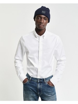 Gant Erkek Siyah Regular Fit Düğmeli Yaka Oxford Gömlek 3000302.110