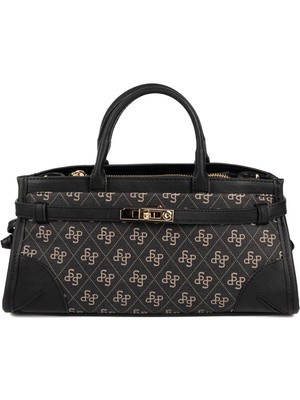 Silver Polo  Kadın Omuz Çantası 1260-48520 Sılver Polo Bayan Çantası M178 Füme-Mat Siyah