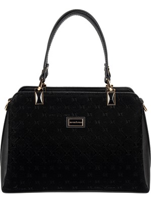 Silver Polo  Kadın Omuz Çantası 972-48604 Sılver Polo Bayan Çantası M158 Siyah-Nova Siyah