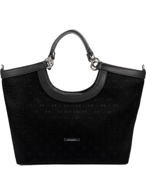 Silver Polo  Kadın Omuz Çantası 1189-48453 Sılver Polo Bayan Çantası M158 Siyah-Nova Siyah