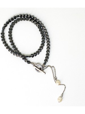 THEIA GemWorks Mya – Hematit & Inci Kolye