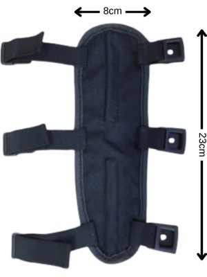 Monk Kol Koruyucu Polyester Siyah Renkli Aksesuar 23 cm Uzunluk 8 cm Genişlik