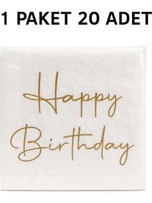 CKM Silikon Suna K Signature Collection – Premium  Happy Birthyday Desenli Peçete