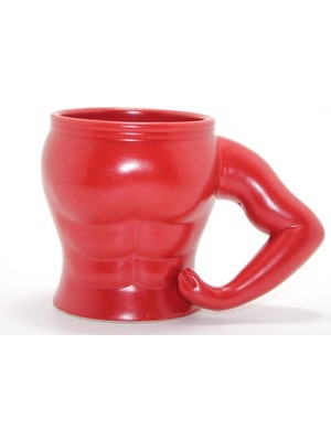 Sara Vücut Porselen Kupa Bardak Kırmızı Renk