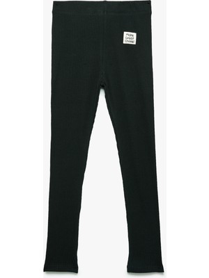 Koton Kız Çocuk Tayt 6WKG40064AK Siyah