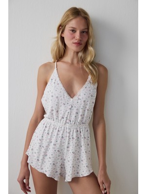 Penti Ekru Pointel Teddy Bodysuit