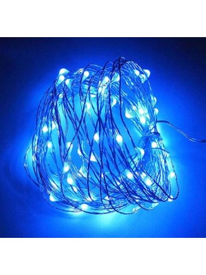 Borayris Solar Güneş Enerjili Peri LED 7 Metre 50 LED -8 Fonksiyonlu Mavi