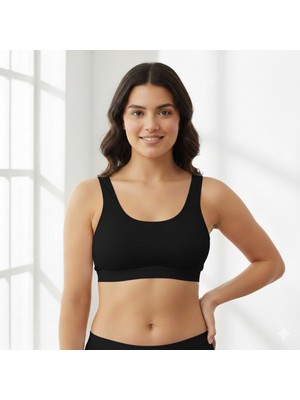 Woan Doğal Kalın Askılı Rahat Günlük Pedli Büstiyer – Doğal Konfor ve Esnek Form