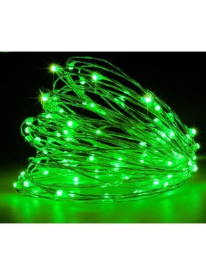 Borayris Uzaktan Kumandalı USB Peri LED  12 Metre 100 LED -8 Fonksiyonlu Yeşil