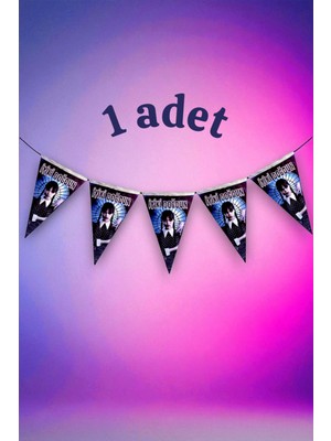 1 Adet Wednesday Temalı Flama - Parti ve Etkinlikler Için Asılabilir Süs