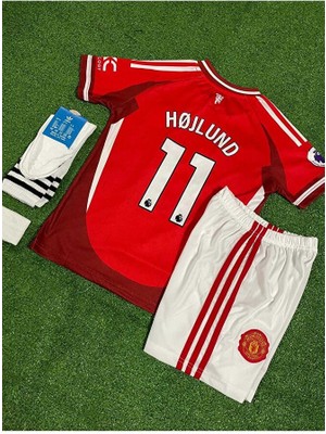 Maharet Mânchester/unîted 2024/25 Yeni Sezon Rasmus Højlund Iç Saha Çocuk Forması 4'lü