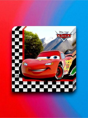 8 Kişilik Cars Temalı Tek Kullanımlık Peçete (8 Adet)
