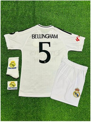 Maharet R.e.a.l Madrid 2024-25 Yeni Sezon Jude Bellingham Iç Saha Çocuk Forması 4'lü Set (Armalı)