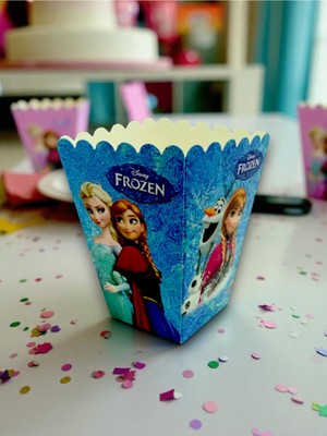 16 Kişilik Karlar Ülkesi Temalı Mısır Kutusu / Ikramlık Kutusu (16 Adet)