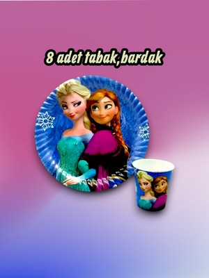 8 Kişilik Karlar Ülkesi Temalı Parti Seti - Doğum Günü ve Özel Kutlamalar Için