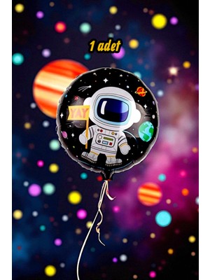 1 Adet Uzay Temalı Folyo Balon - Parti ve Doğum Günü Kutlamaları Için