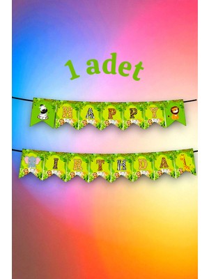 1 Adet Safari Temalı Banner - Parti ve Etkinlikler Için Asılabilir Süs