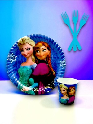 24 Kişilik Karlar Ülkesi Temalı Tek Kullanımlık Servis Seti