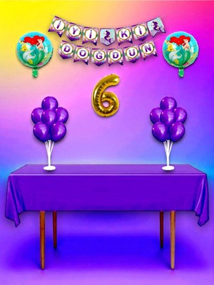 Denizkızı Temalı 6 Yaş Doğum Günü ve Özel Etkinlik Mega Kombin Seti