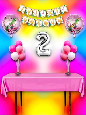 Flamingo Temalı 2 Yaş Doğum Günü ve Özel Etkinlik Mega Kombin Seti