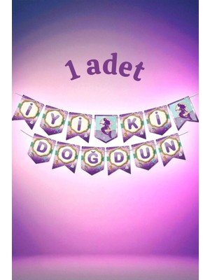 1 Adet Deniz Kızı Temalı Banner - Parti ve Etkinlikler Için Asılabilir Süs