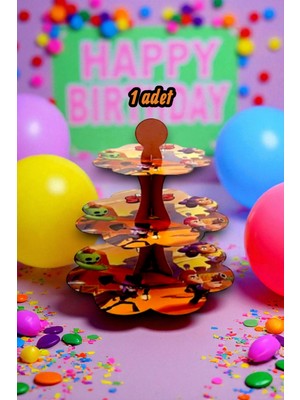 1 Adet Brawl Stars Temalı Kek Standı - Parti ve Kutlamalar Için Kek Sunumluk