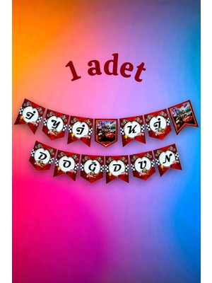 1 Adet Cars Temalı Banner - Parti ve Etkinlikler Için Asılabilir Süs