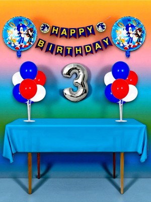 Sonic Temalı Doğum Günü ve Özel Etkinlik Mega Kombin Seti