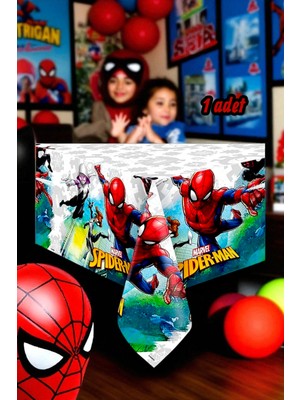 1 Adet Örümcek Adam Temalı Masa Örtüsü - Parti ve Kutlamalar Için Masa Örtüsü