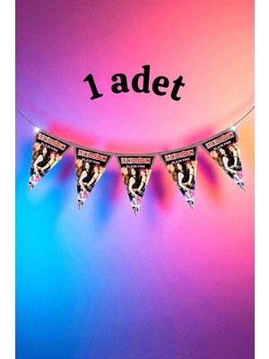 1 Adet Blackpink Temalı Flama - Parti ve Etkinlikler Için Asılabilir Süs