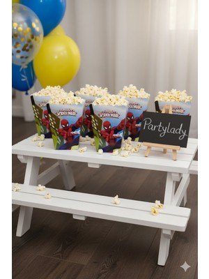 24 Kişilik Örümcek Adam Temalı Mısır Kutusu / Ikramlık Kutusu (24 Adet)