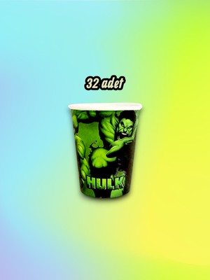 32 Adet Hulk Temalı Bardak - Doğum Günü Parti ve Eğlenceli Etkinlikler Için