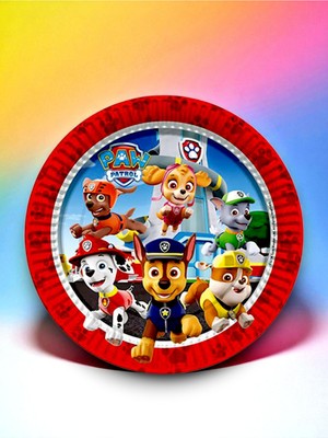 16 Kişilik Paw Patrol Temalı Tek Kullanımlık Tabak (16 Adet)