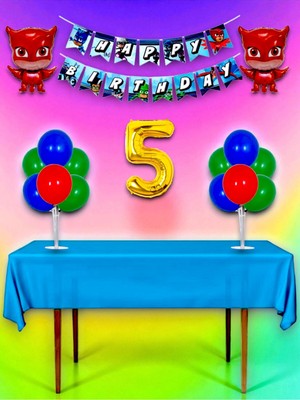 Pijamask Temalı Doğum Günü ve Özel Etkinlik Mega Kombin Seti