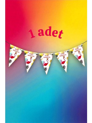 1 Adet Flamingo Temalı Flama - Parti ve Etkinlikler Için Asılabilir Süs