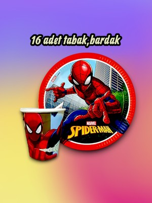 16 Kişilik Örümcek Adam Temalı Parti Seti - Doğum Günü ve Özel Kutlamalar Için