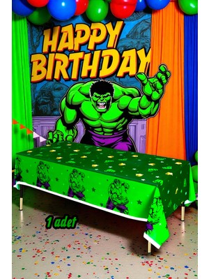 1 Adet Hulk Temalı Masa Örtüsü - Parti ve Kutlamalar Için Masa Örtüsü
