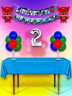 Pijamask Temalı Doğum Günü ve Özel Etkinlik Mega Kombin Seti