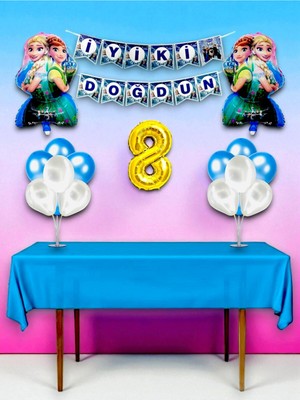 Karlar Ülkesi Temalı Doğum Günü ve Özel Etkinlik Mega Kombin Seti