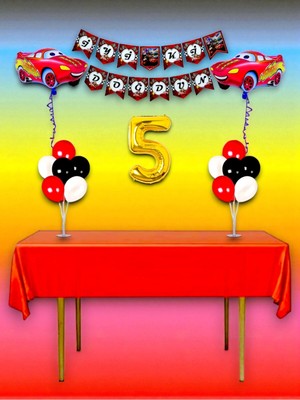 Cars Temalı 5 Yaş Doğum Günü ve Özel Etkinlik Mega Kombin Seti