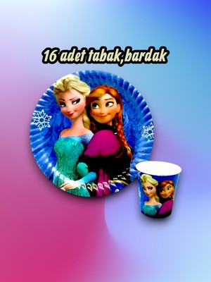16 Kişilik Karlar Ülkesi Temalı Parti Seti - Doğum Günü ve Özel Kutlamalar Için
