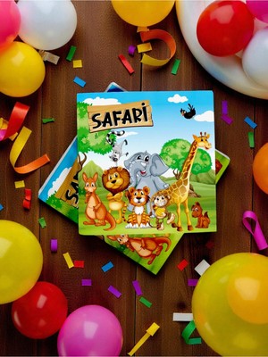 16 Kişilik Safari Temalı Tek Kullanımlık Peçete (16 Adet)