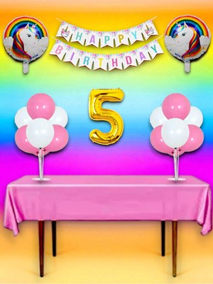 Unicorn Temalı Doğum Günü ve Özel Etkinlik Mega Kombin Seti