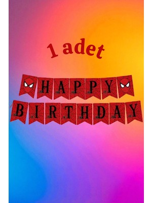 1 Adet Örümcek Adam Temalı Banner - Parti ve Etkinlikler Için Asılabilir Süs