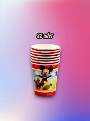 32 Adet Sevimli Fare Temalı Bardak - Doğum Günü Parti ve Eğlenceli Etkinlikler Için