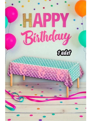 1 Adet Denizkızı Temalı Masa Örtüsü - Parti ve Kutlamalar Için Masa Örtüsü